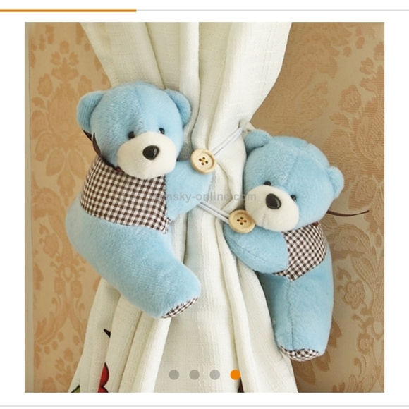 Pair of Teddy Bear Curtain Tie-Backs - Picture 1 of 4